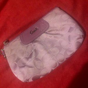 Light Purple Coach Wristlet Authentic